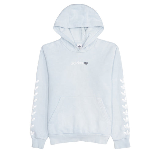 adidas Girls Blue Pullover Hoodie 13-14 Years Logo Hooded Sweatshirt