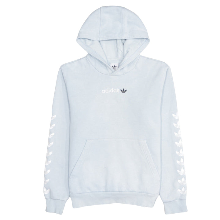 adidas Girls Blue Pullover Hoodie 13-14 Years Logo Hooded Sweatshirt