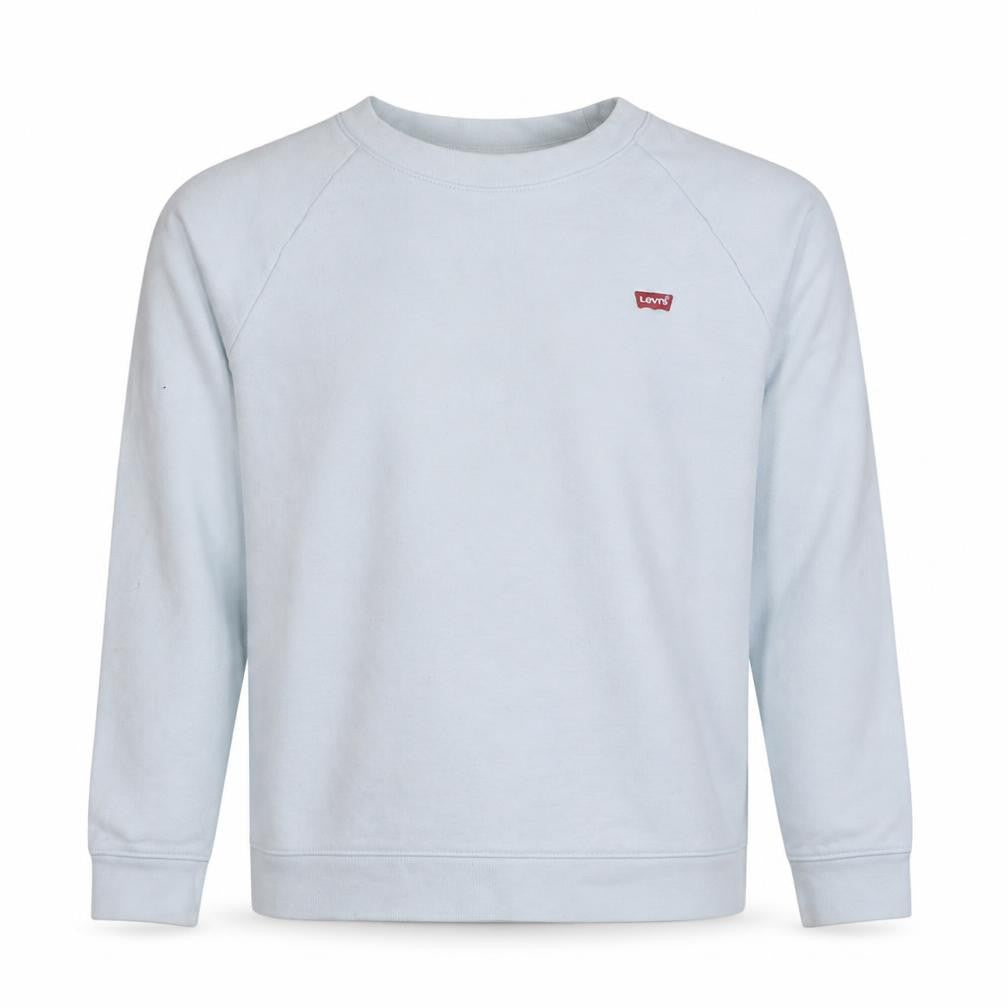 Front view of Levi's Men's Blue Crew Neck Pullover Sweatshirt, size S