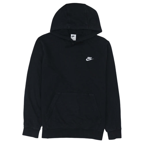 Nike Men's Black Pullover Hoodie Size M Regular Fit Fleece Sweatshirt