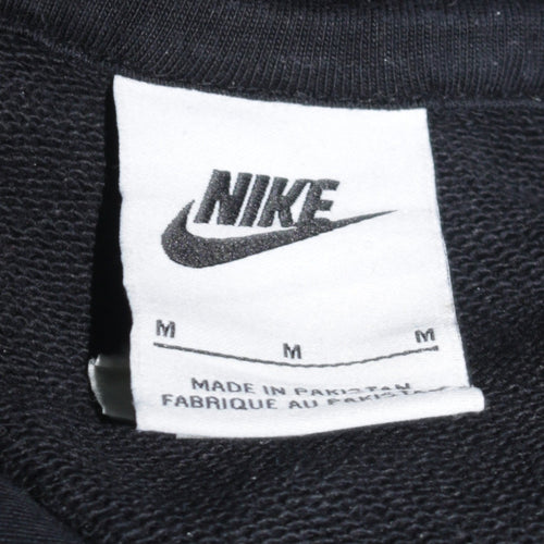 Nike Men's Black Pullover Hoodie Size M Regular Fit Fleece Sweatshirt