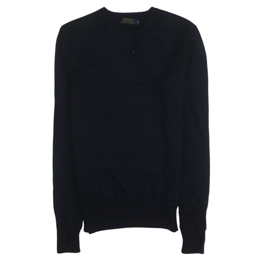 Polo Ralph Lauren Men's Black Merino Wool Crew Neck Jumper S