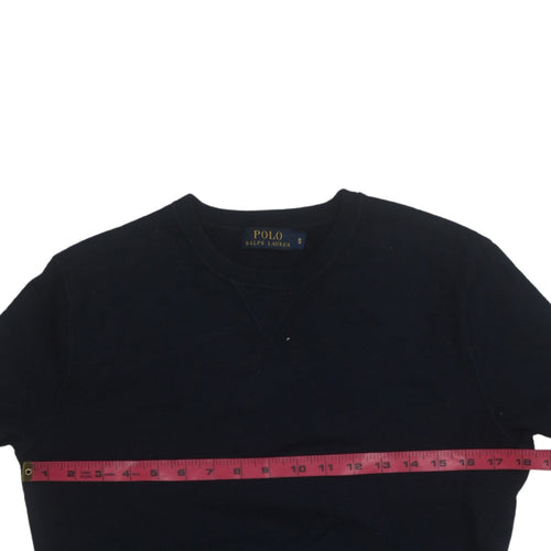 Polo Ralph Lauren Men's Black Merino Wool Crew Neck Jumper S