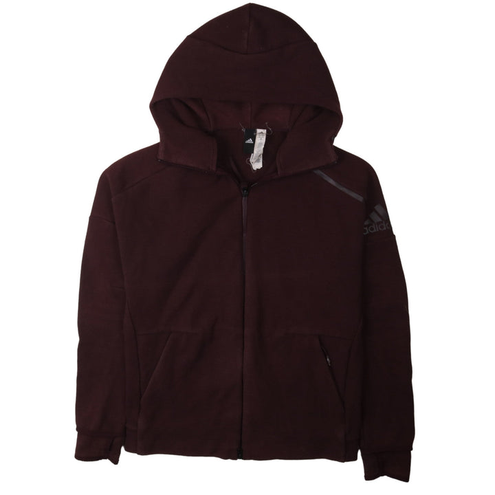 Adidas Men's Brown Full Zip Hoodie Size M Regular Fit