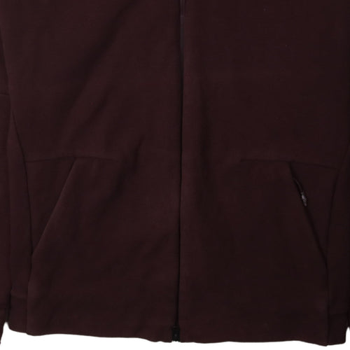 Adidas Men's Brown Full Zip Hoodie Size M Regular Fit