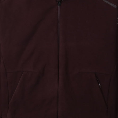 Adidas Men's Brown Full Zip Hoodie Size M Regular Fit