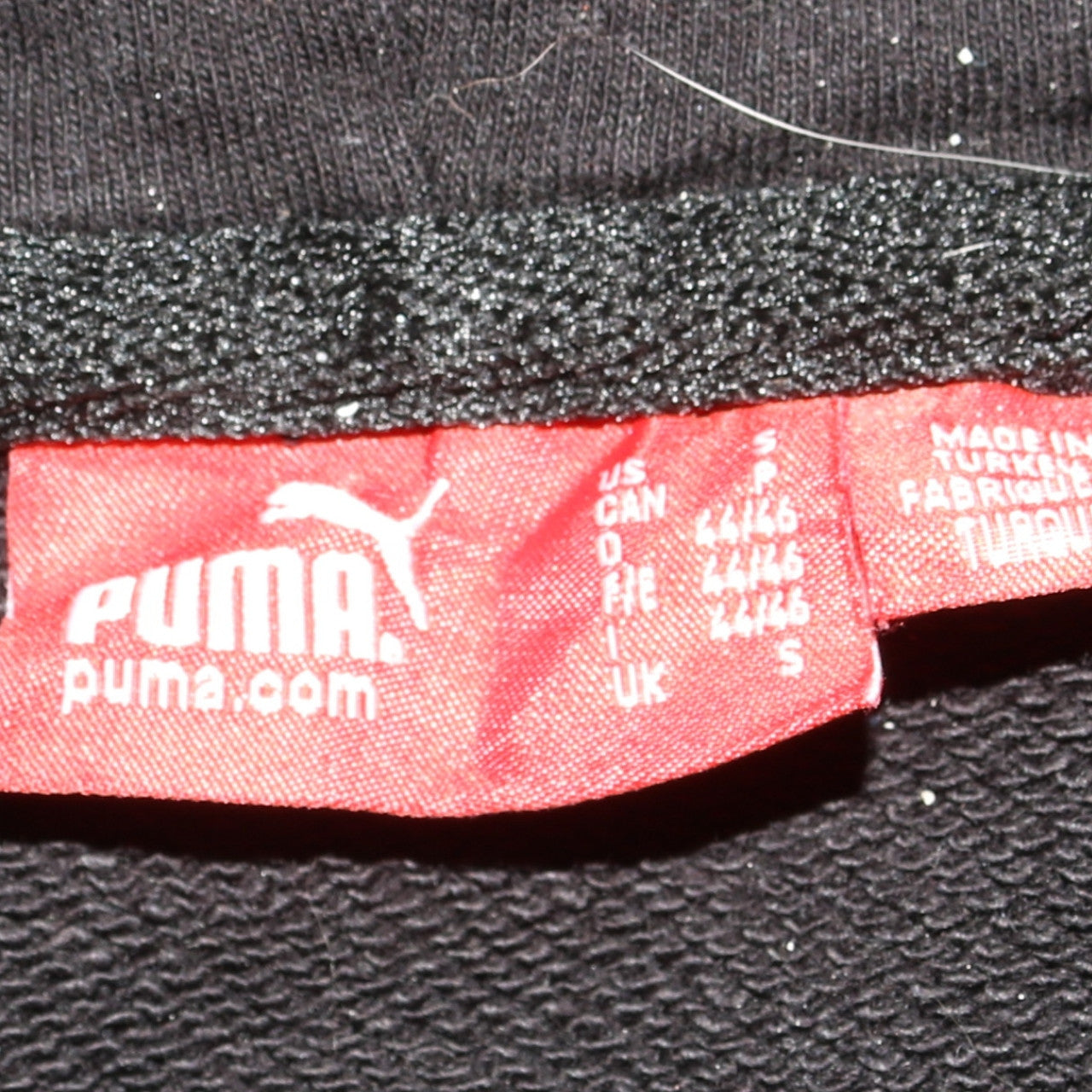Puma Men's Black Small Pullover Hoodie with Logo Sports Style