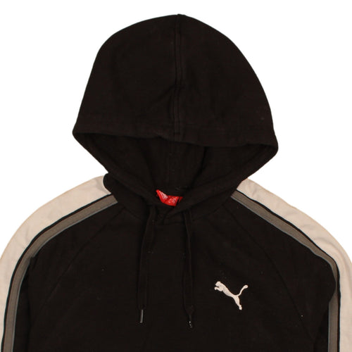 Puma Men's Black Small Pullover Hoodie with Logo Sports Style