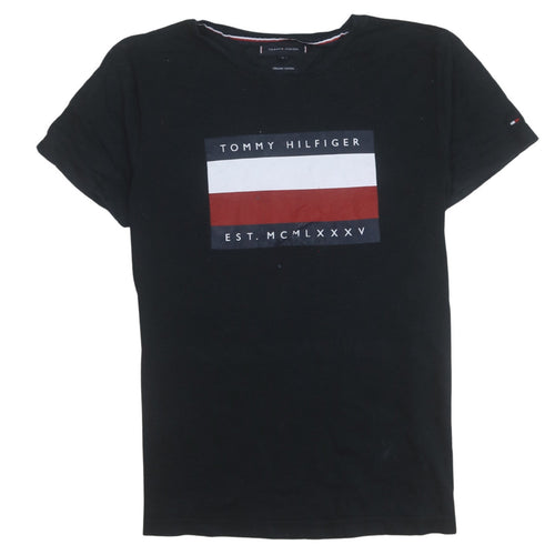 Tommy Hilfiger Men's Black Organic Cotton Logo T-Shirt M
