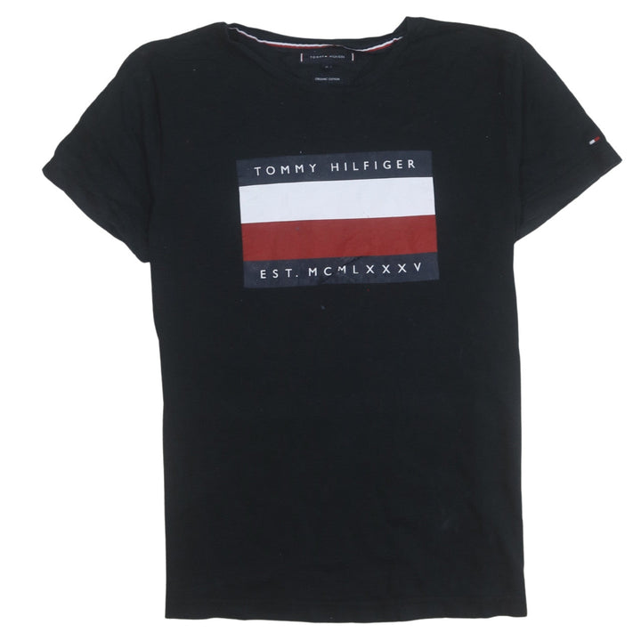 Tommy Hilfiger Men's Black Organic Cotton Logo T-Shirt M