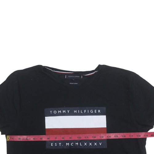 Tommy Hilfiger Men's Black Organic Cotton Logo T-Shirt M
