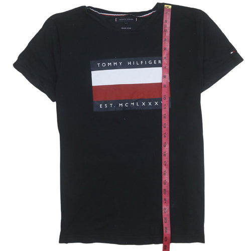 Tommy Hilfiger Men's Black Organic Cotton Logo T-Shirt M