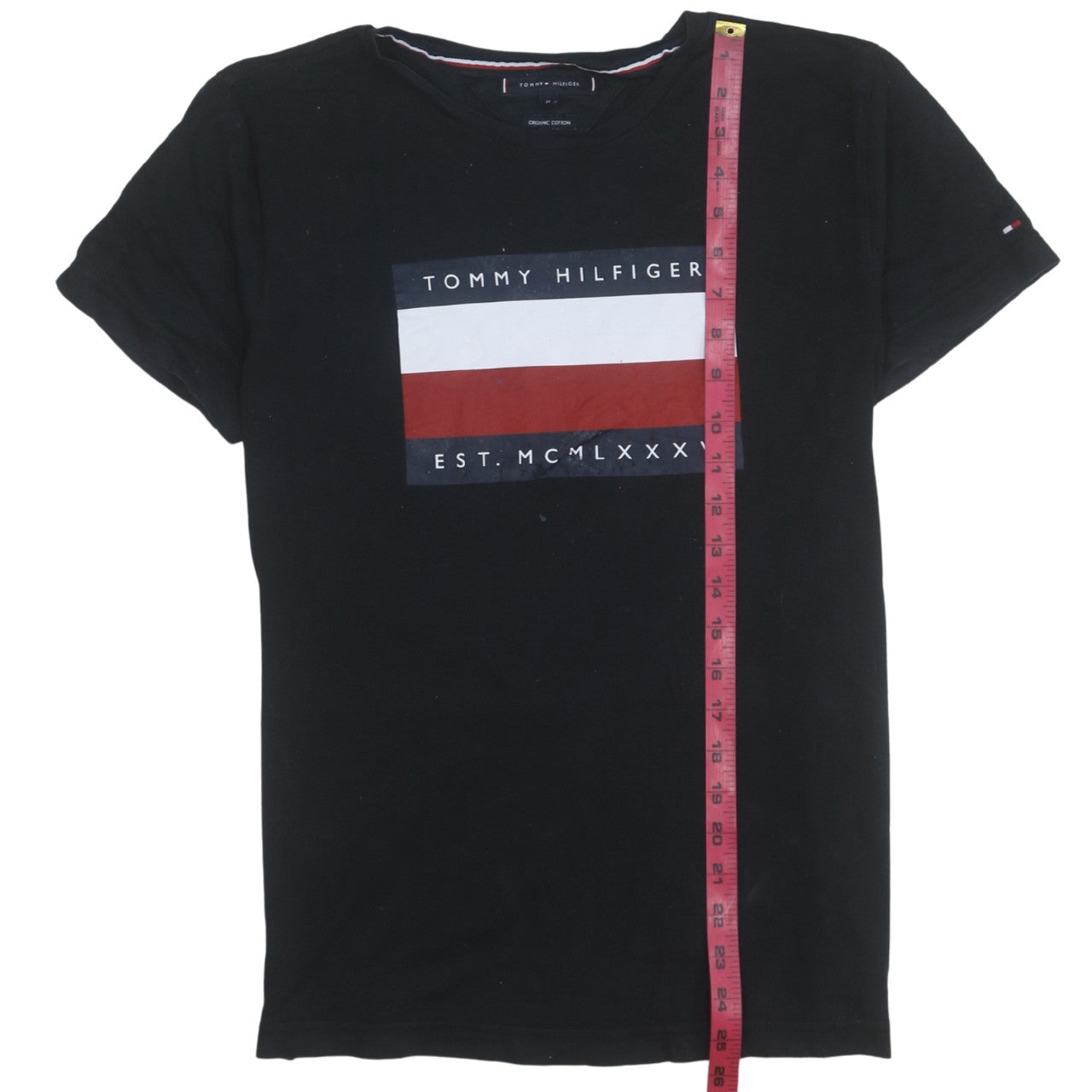 Tommy Hilfiger Men's Black Organic Cotton Logo T-Shirt M