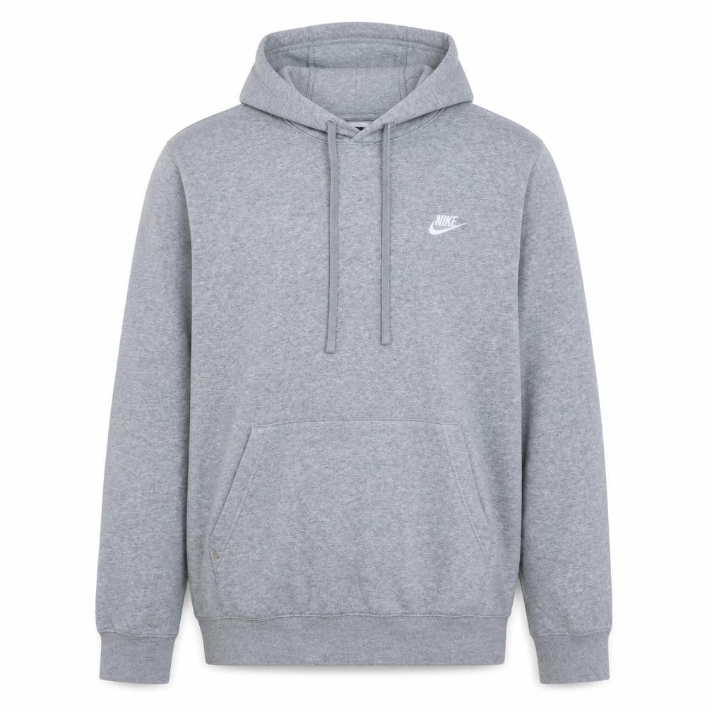 Nike Men's Grey L Pullover Hoodie Sports Fleece Sweatshirt