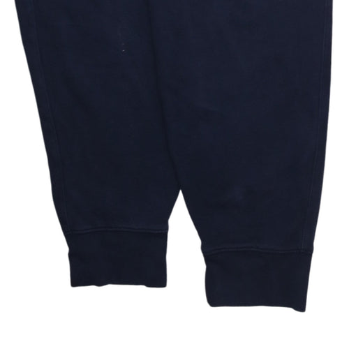Nike Men's Blue Fleece Sweatpants L Regular Fit Elastic Waist Joggers