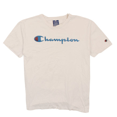 Champion Men's White Medium Short Sleeve Crew Neck T-Shirt