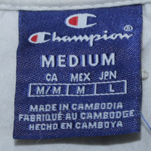 Champion Men's White Medium Short Sleeve Crew Neck T-Shirt