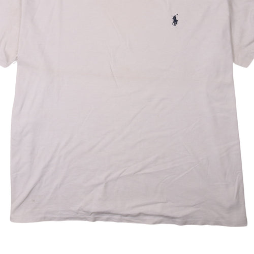 Polo Ralph Lauren Men's White Crew Neck Cotton T-Shirt XXL
