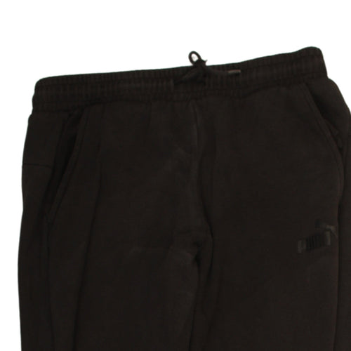 Puma Men's Black Jogger Trousers L Fleece Elastic Waist