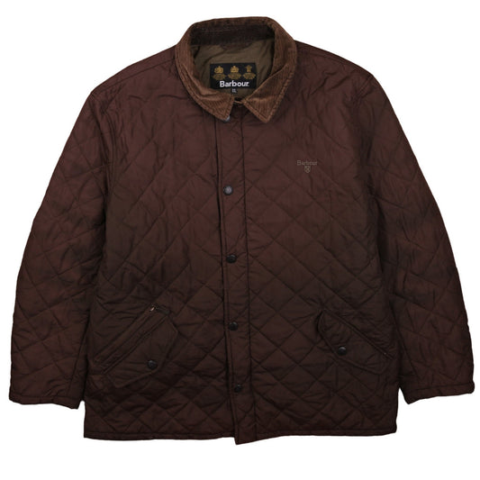 Barbour Men’s Brown Quilted Jacket 2XL Classic Country Coat