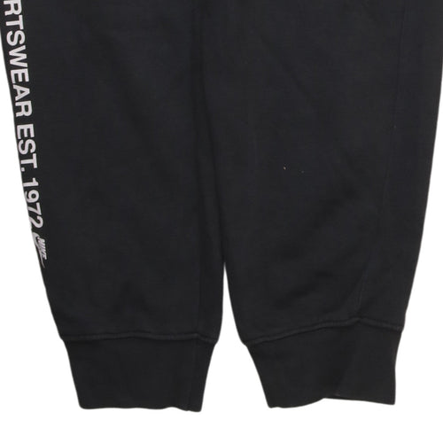 Nike Men's Black Cargo Jogger Trousers L Sportswear Fleece