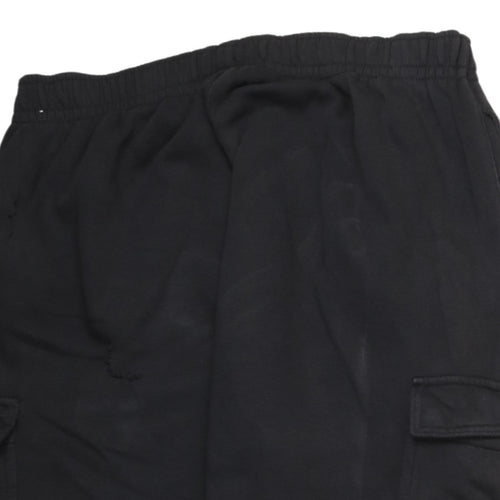 Nike Men's Black Cargo Jogger Trousers L Sportswear Fleece