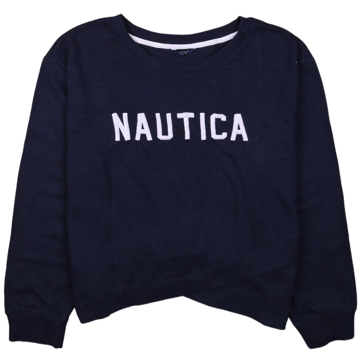 Nautica Women's Navy Blue Pullover Sweatshirt XL Crew Neck Logo