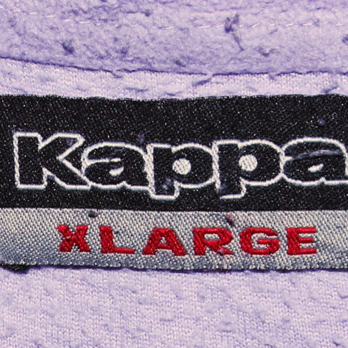 Kappa Womens Purple Fleece 1/2 Zip Sweatshirt XL Relaxed Fit