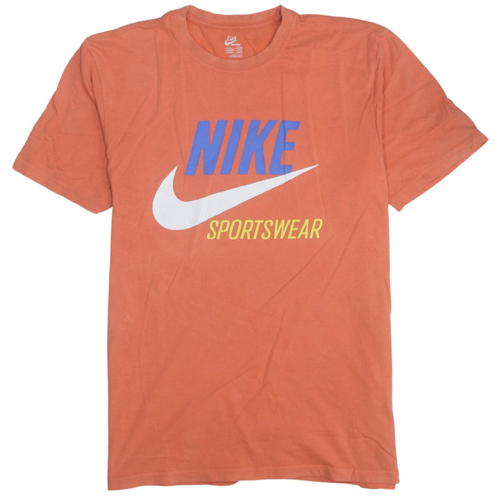 Nike Men's Orange Sportswear Logo Graphic T-Shirt Size M
