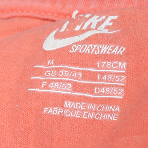 Nike Men's Orange Sportswear Logo Graphic T-Shirt Size M
