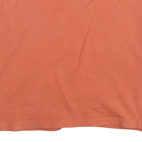 Nike Men's Orange Sportswear Logo Graphic T-Shirt Size M