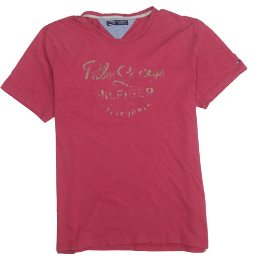 Tommy Hilfiger Women Red Cotton Palm Springs T-Shirt Size M