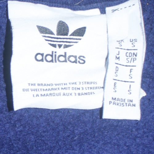 Adidas Men's Blue Pullover Hoodie Size M Sports Fleece