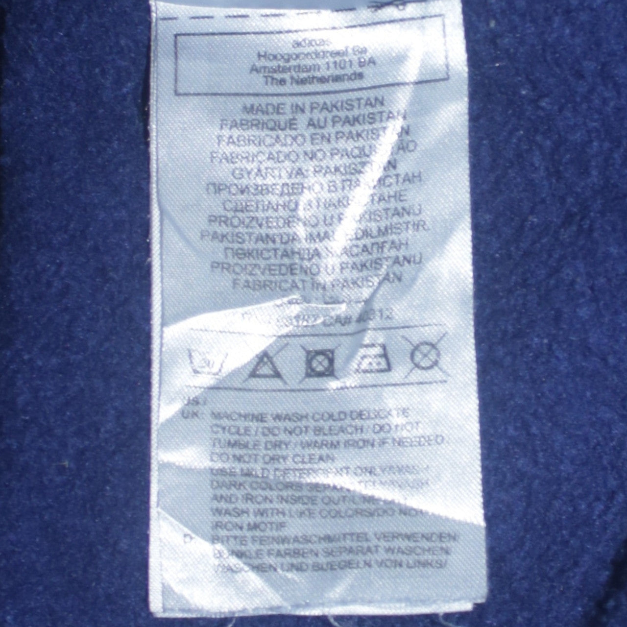 Adidas Men's Blue Pullover Hoodie Size M Sports Fleece