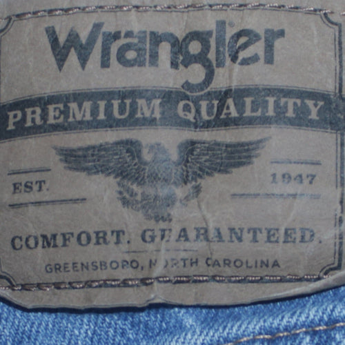 Wrangler Men's Blue Regular Fit Straight Denim Jeans 40x29