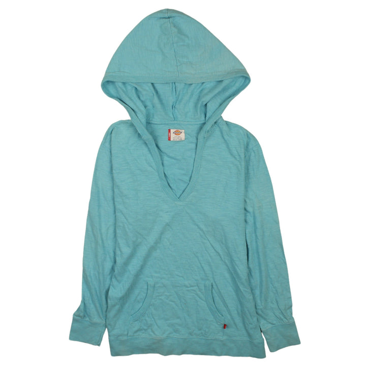 Dickies Women Blue Pullover Hoodie 100% Cotton Size M Casual Soft