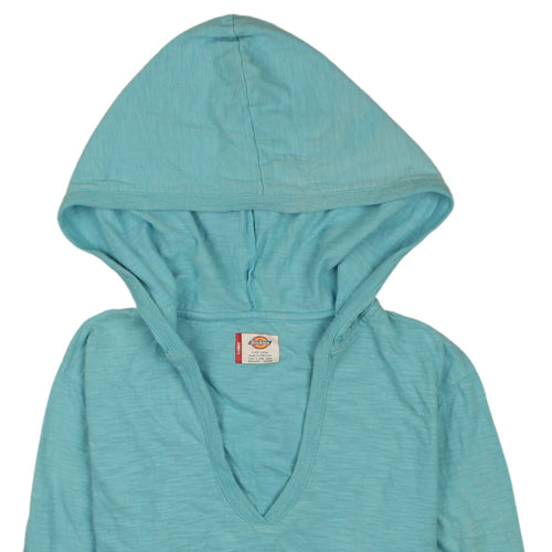 Dickies Women Blue Pullover Hoodie 100% Cotton Size M Casual Soft