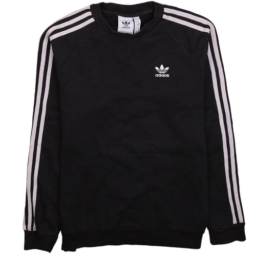 Adidas Mens Black Crew Neck Pullover Sweatshirt XS