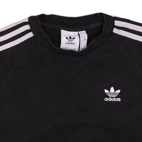 Adidas Mens Black Crew Neck Pullover Sweatshirt XS