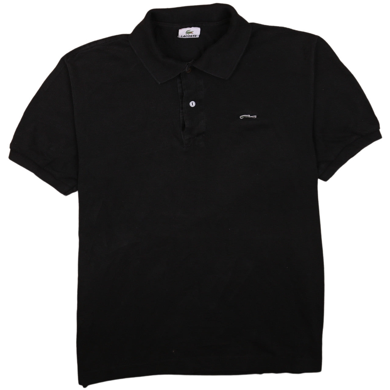Lacoste Men's Black Cotton Short Sleeve Polo Shirt Size L