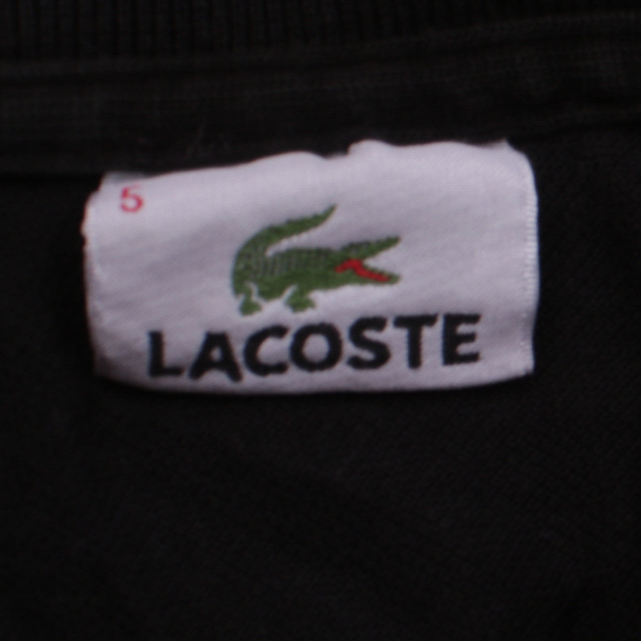 Lacoste Men's Black Cotton Short Sleeve Polo Shirt Size L