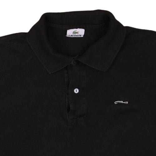 Lacoste Men's Black Cotton Short Sleeve Polo Shirt Size L