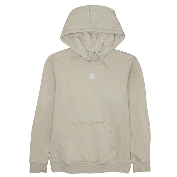 Adidas Women Beige Pullover Hoodie Size 10 Classic Fit