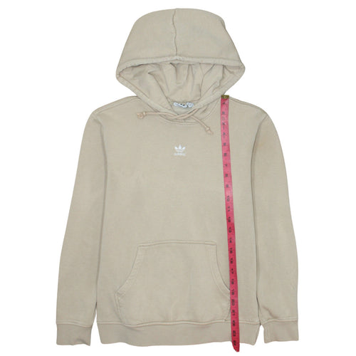 Adidas Women Beige Pullover Hoodie Size 10 Classic Fit