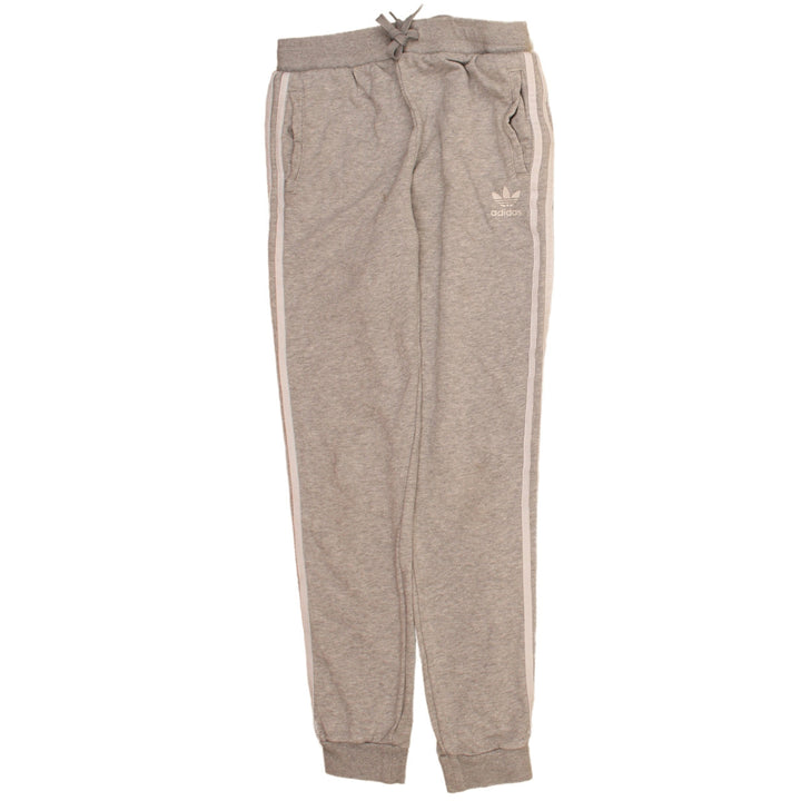 Adidas Boys Grey Jogger Sweatpants 14 Years Elastic Waist Side Stripe