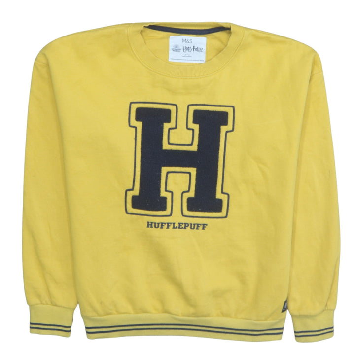 Marks and Spencer Girls Yellow Hufflepuff Sweatshirt 13-14 Years Crew Neck