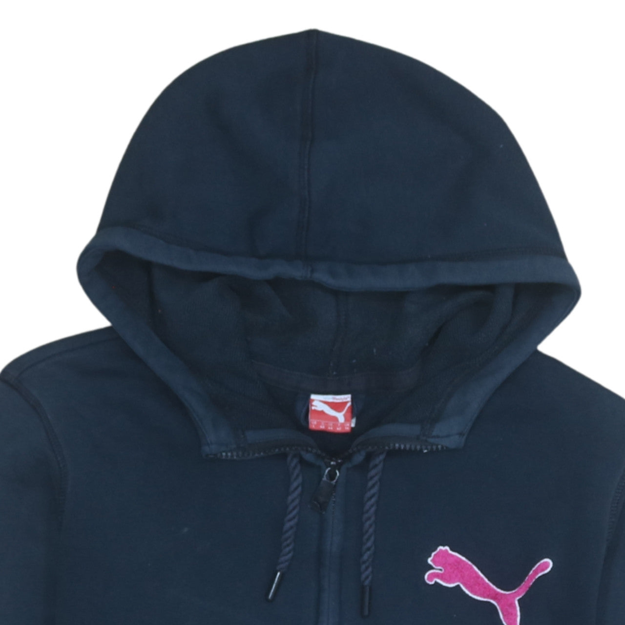 Puma Men's Blue Full Zip Hoodie Size L Logo Fleece Sweatshirt