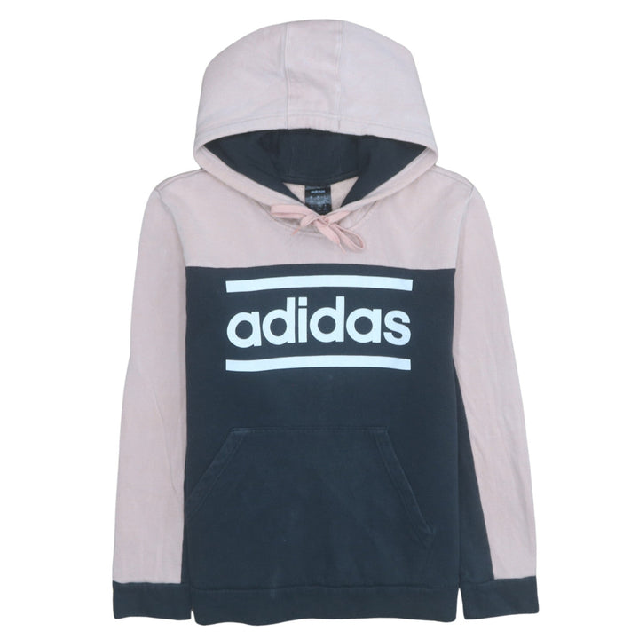 Adidas Womens Pink & Black XL Pullover Hoodie Sweatshirt