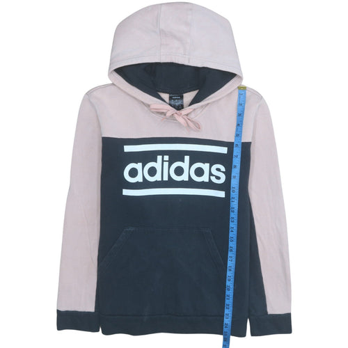 Adidas Womens Pink & Black XL Pullover Hoodie Sweatshirt