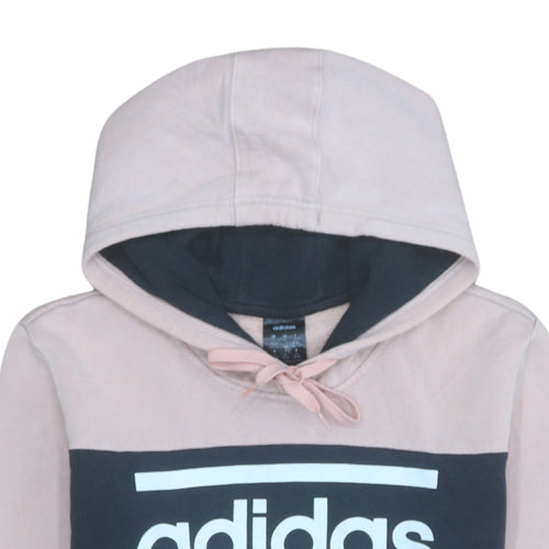 Adidas Womens Pink & Black XL Pullover Hoodie Sweatshirt